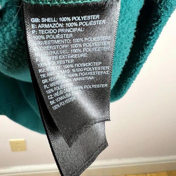 The North Face 1/4 zip Pullover Sweater Mens L Green Tag Gray  Fleece Jacket - Picture 3 of 6